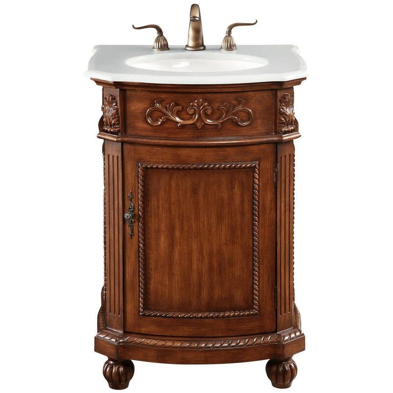 Elegant Lighting VF-1009-VW Danville 24" Free Standing Single Basin - Teak - Wood Finish