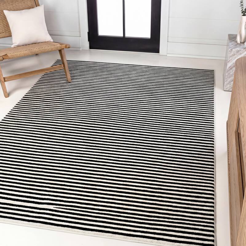 JONATHAN Y Odense Minimalist Curve Geometric Gray/Ivory Area Rug