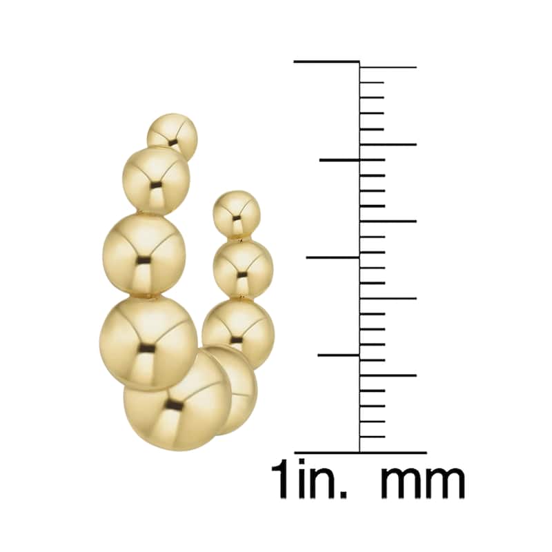 Victoria Townsend Gold Plated Ball Bead Hoop Earrings
