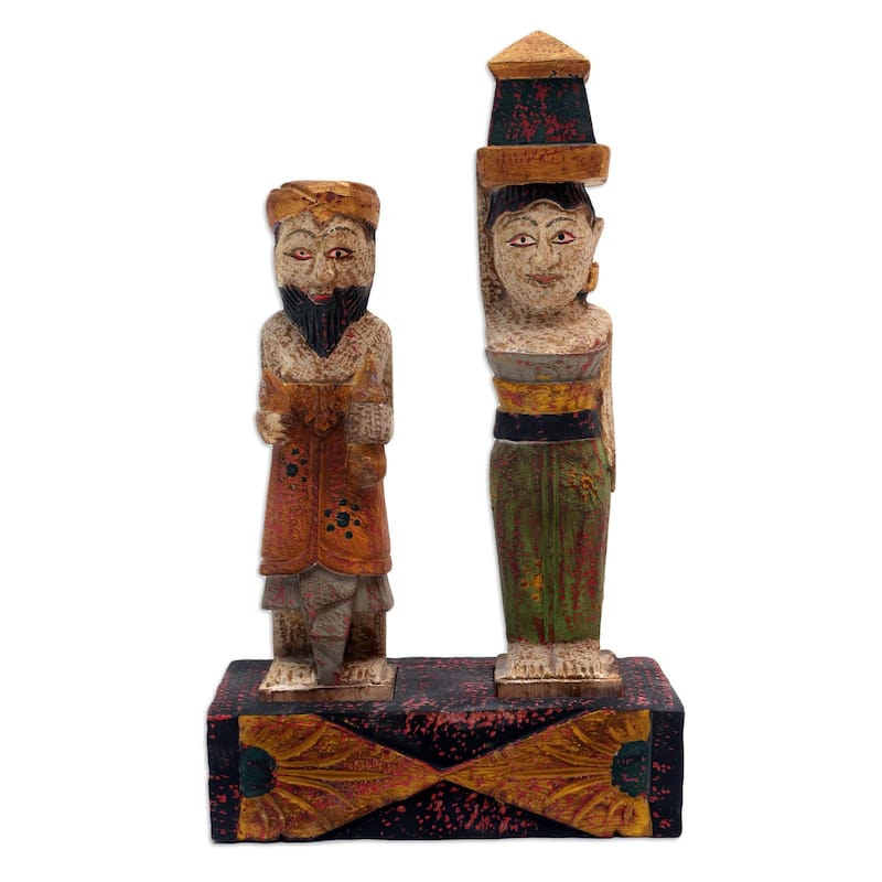 Novica Handmade Sulinggih Wood Statuette