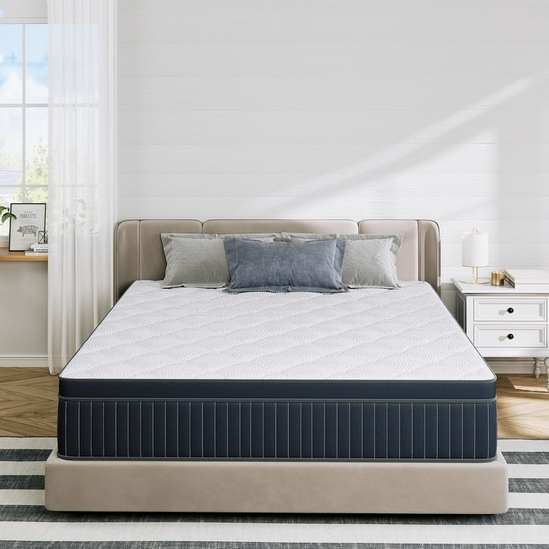 SweDrea Plush Hybrid Mattress - 12" Cooling Sleep for Hot Sleepers