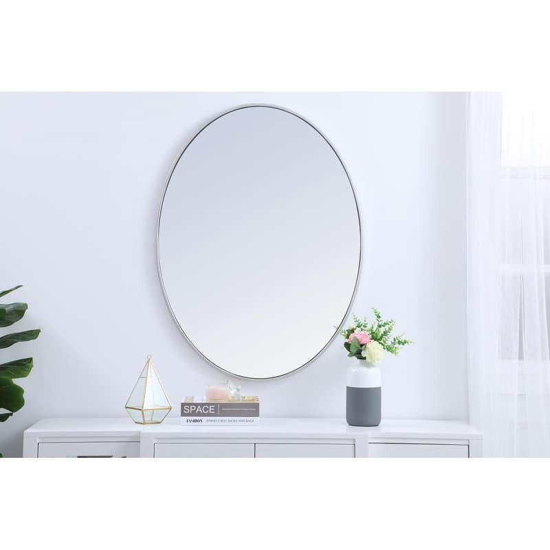 Carson Carrington Labbemala Metal Frame Oval Mirror