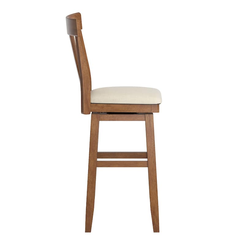 Eleanor Panel Back Wood Swivel Chair by iNSPIRE Q Classic