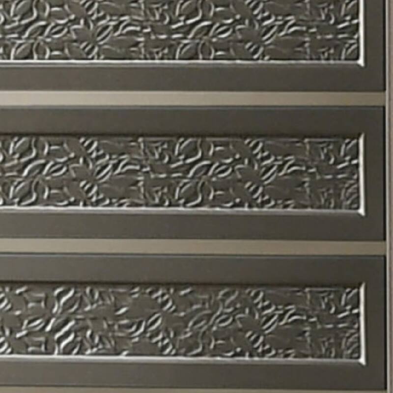 Levi 5 Drawer Tall Dresser Chest, Dark Gray Solid Wood, Bedroom Storage