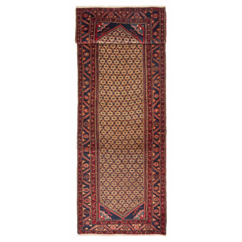 ECARPETGALLERY Hand-knotted Konya Anatolian Brown Wool Rug - 3'7 x 12'10 - Light Brown - 3'7 x 12'10