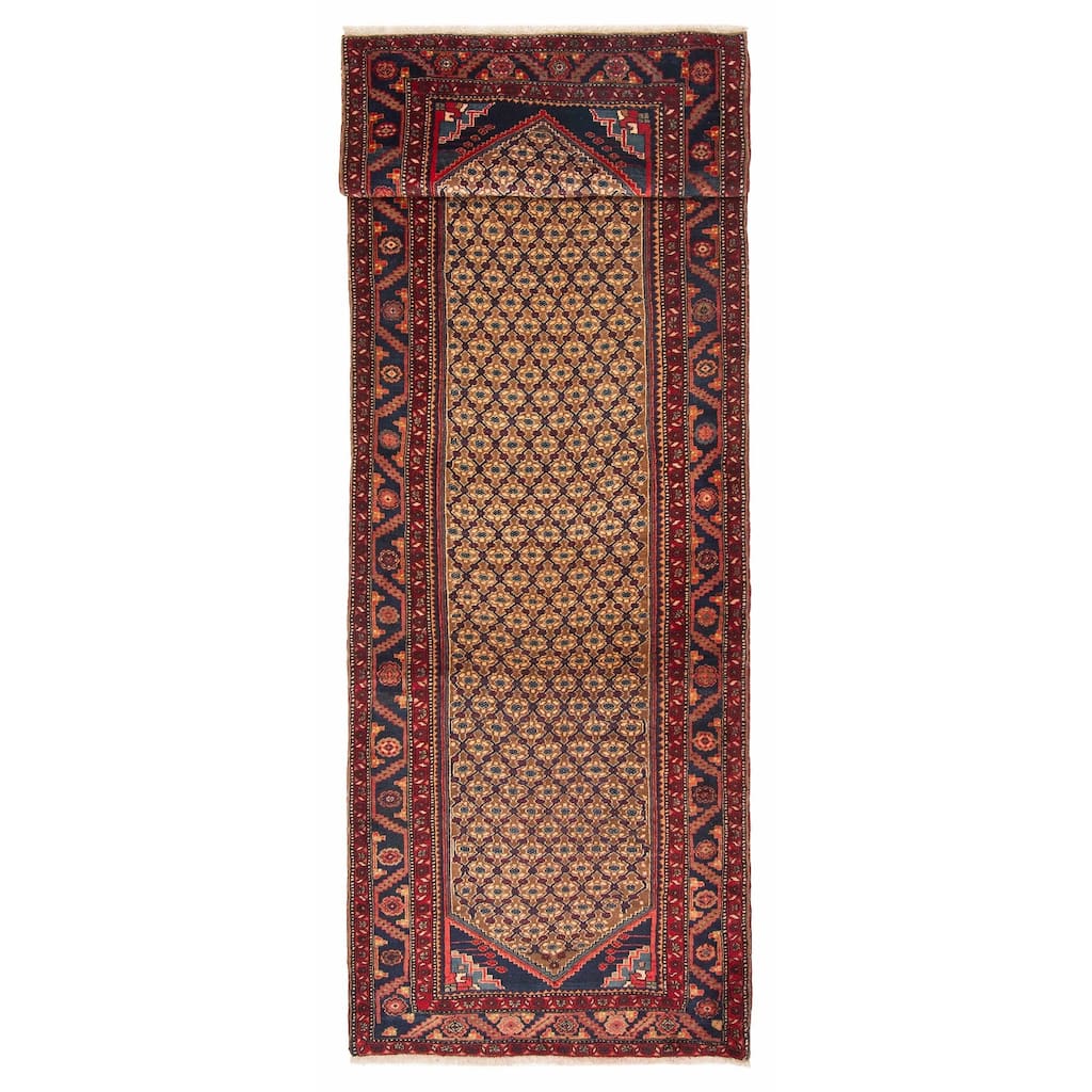ECARPETGALLERY Hand-knotted Konya Anatolian Brown Wool Rug - 3'7 x 12'10