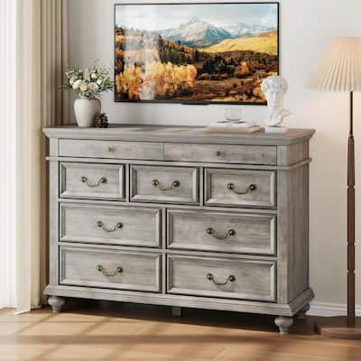 Vintage 9 Drawers Dresser for Bedroom, Living Room