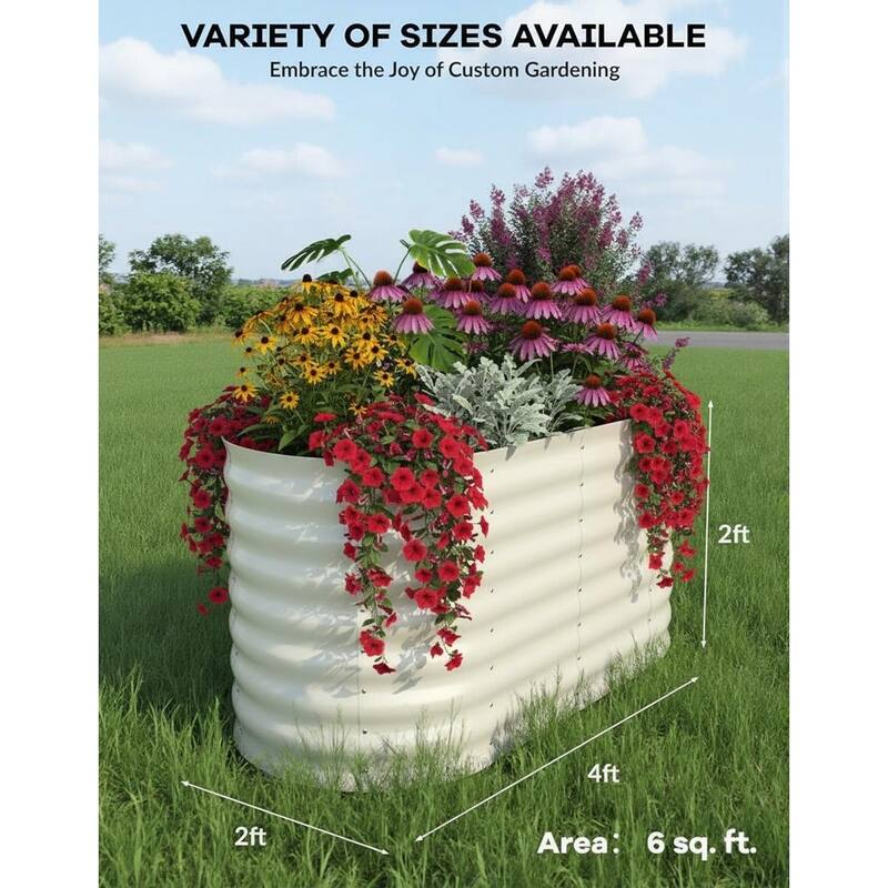 Outdoor Galvanized Raised Garden Beds
