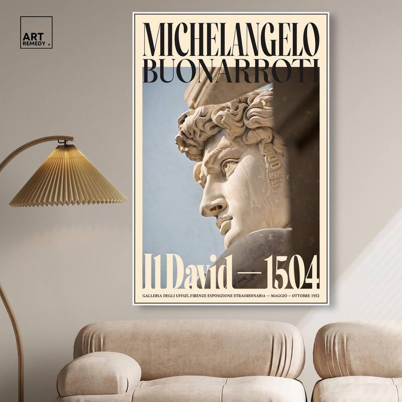 David in Marble Canvas by Art Remedy