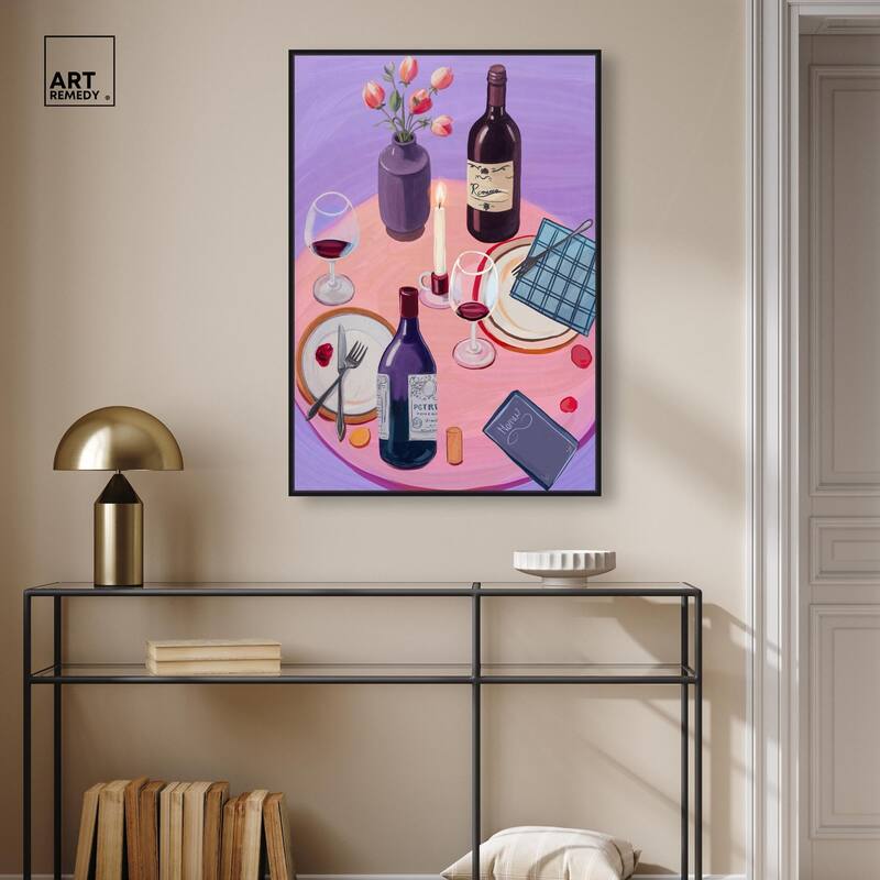 Lavender Haze Dinner Canvas by Art Remedy