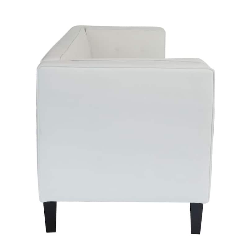 3-Seater Velvet Upholstered Tufted Coach Sofa