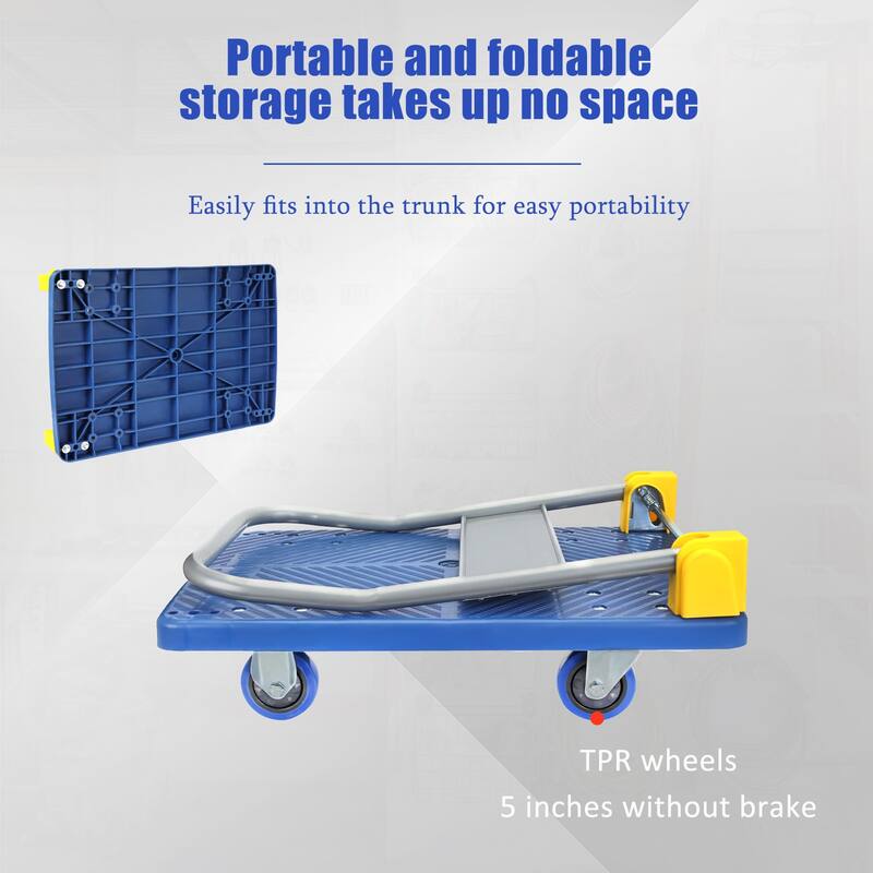 Foldable Push Hand Cart, Platform Truck