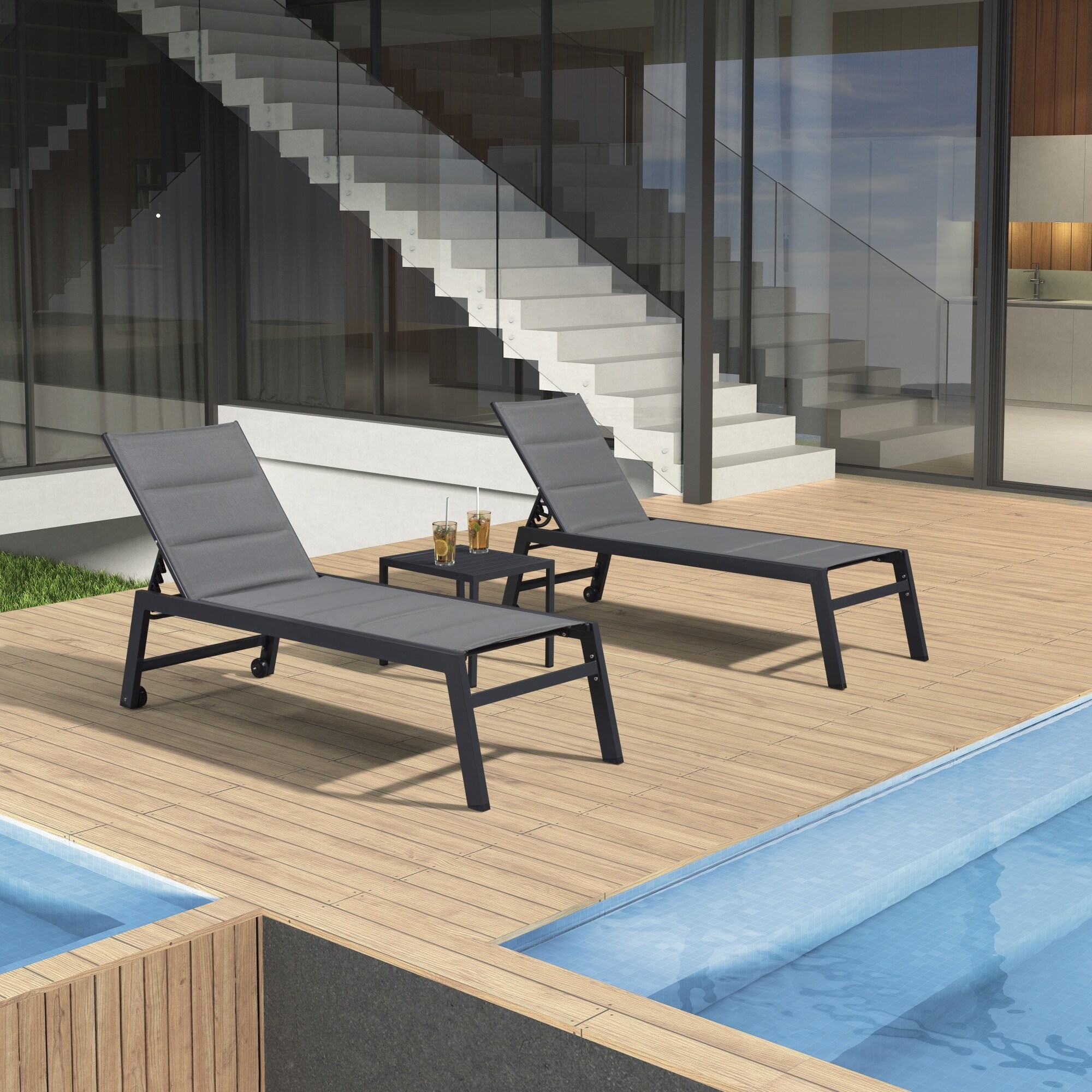 Purple leaf outdoor sales patio chaise lounge