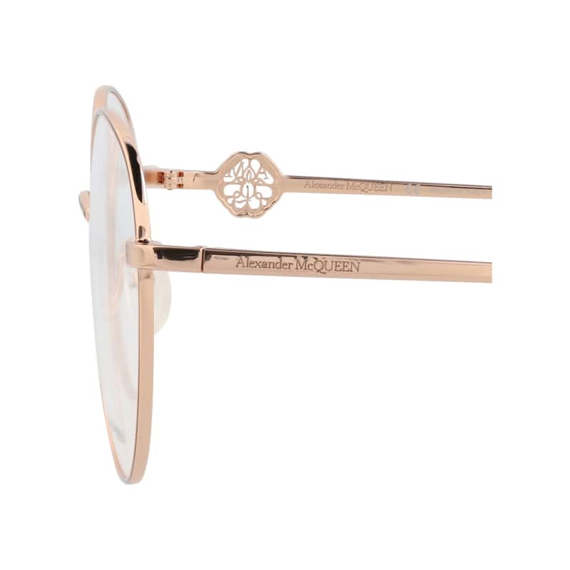 Alexander McQueen Round-Frame Metal Optical Frames