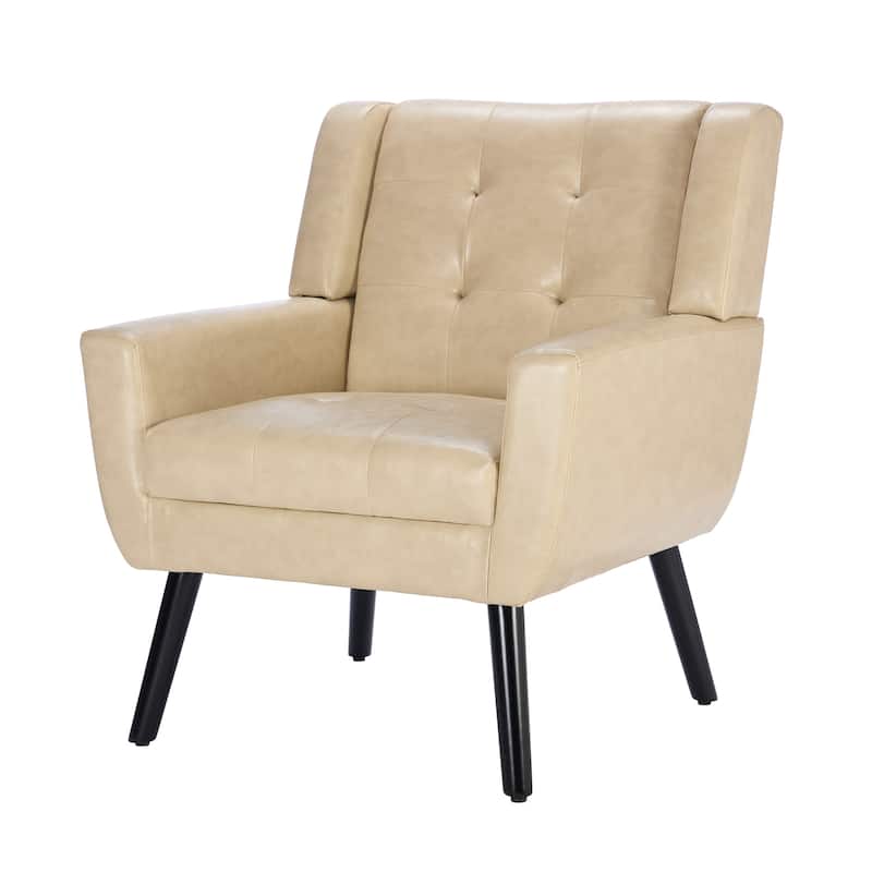 20.4'' Seat Wide Accent Chair with Tufted Back,Upholstered Armchairs for Living Room