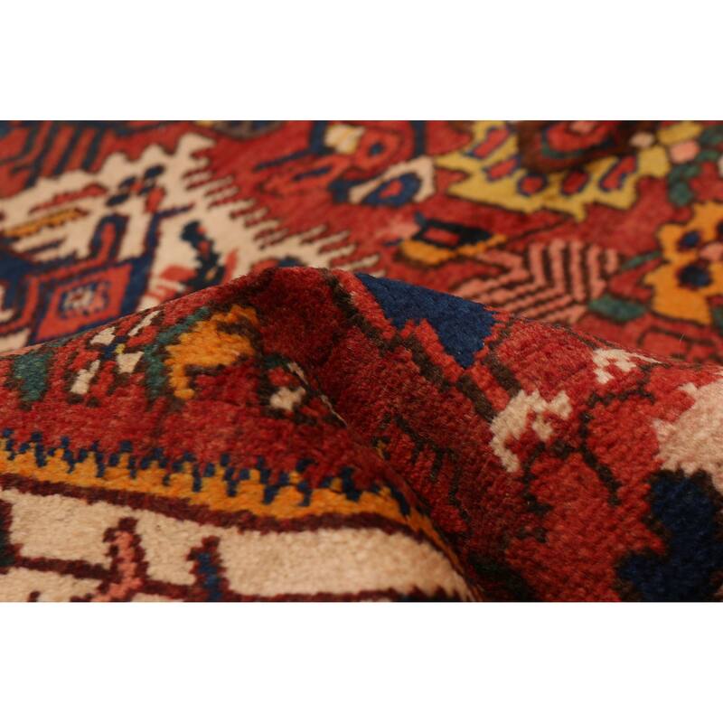ECARPETGALLERY Hand-knotted Kayseri Dark Red Wool Rug - 3'9 x 13'1