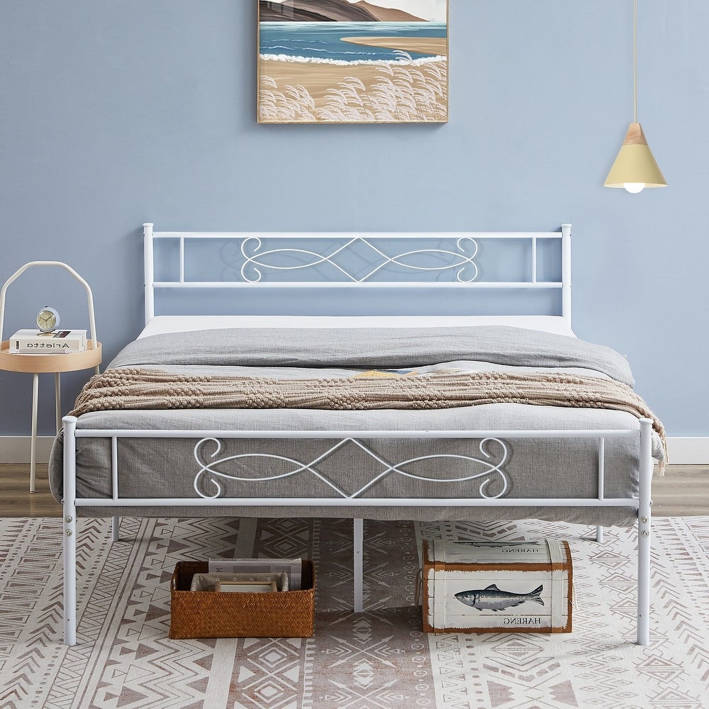 VECELO Modern Platform Bed Frame Twin/Full/Queen Size No Need for Box Spring Metal Bed frame