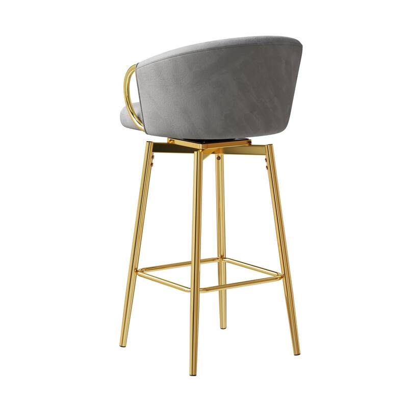 30 Inch Dining Chairs Set Of 4 Modern Style 360°Swivel Bar Chairs With Simple Design