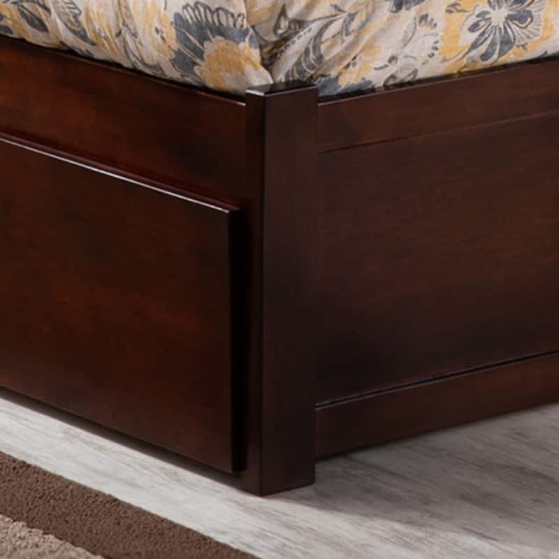 AFI Orlando Platform Bed with Footboard & Twin XL Trundle