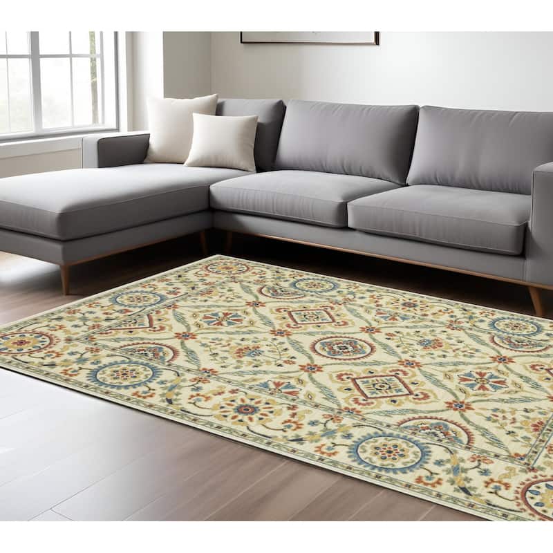 HomeRootsOriental Traditional Runner Area Rug - 116.54' X '78.74' X '0.32