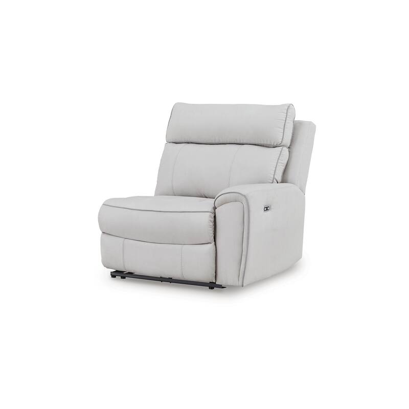Signature Design by Ashley Grafton Pike Gray 3-Piece Power Reclining Sectional - 97" W x 41" D x 43" H