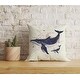 preview thumbnail 7 of 23, Whale and Petals Tales Throw Pillow26x26 Faux Suede