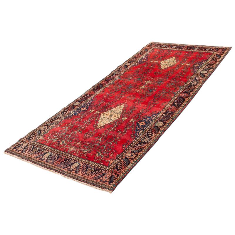 ECARPETGALLERY Hand-knotted Andelz Red Wool Rug - 4'11 x 11'10