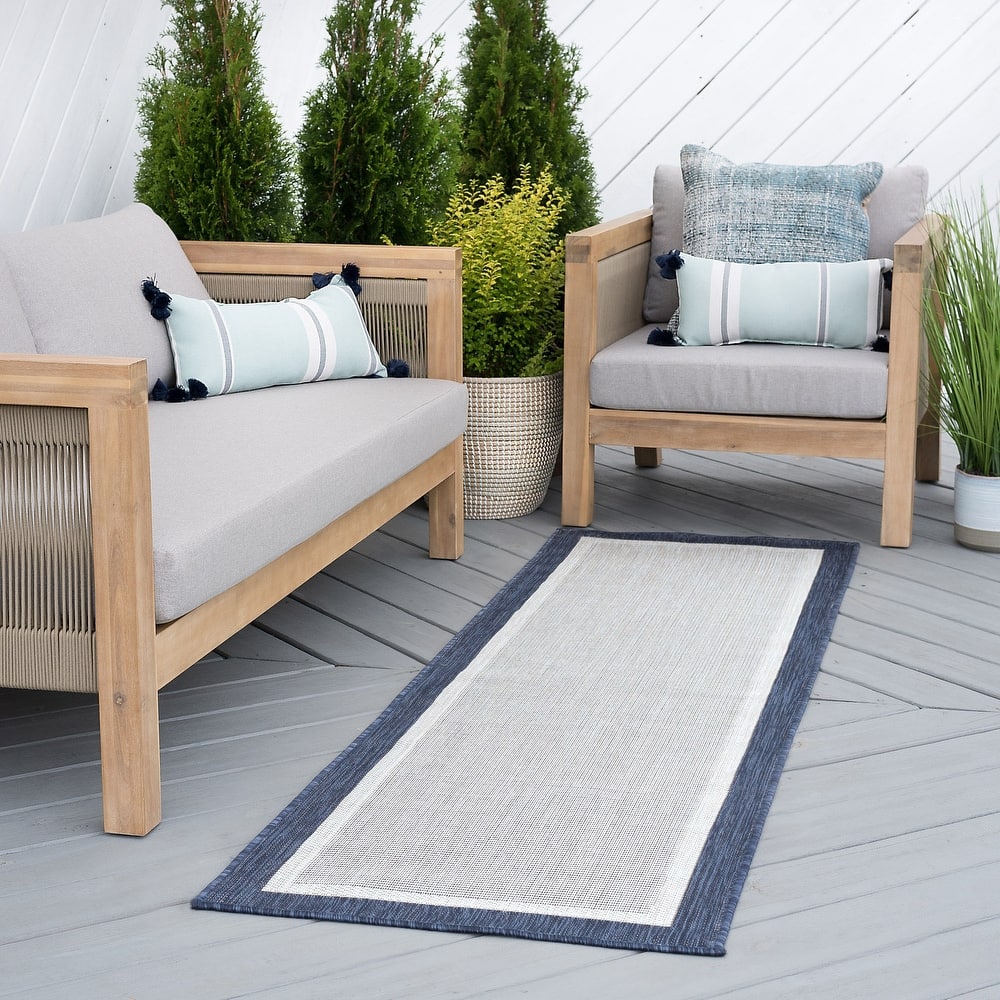Exo Coastal Border Indoor/Outdoor Area Rug