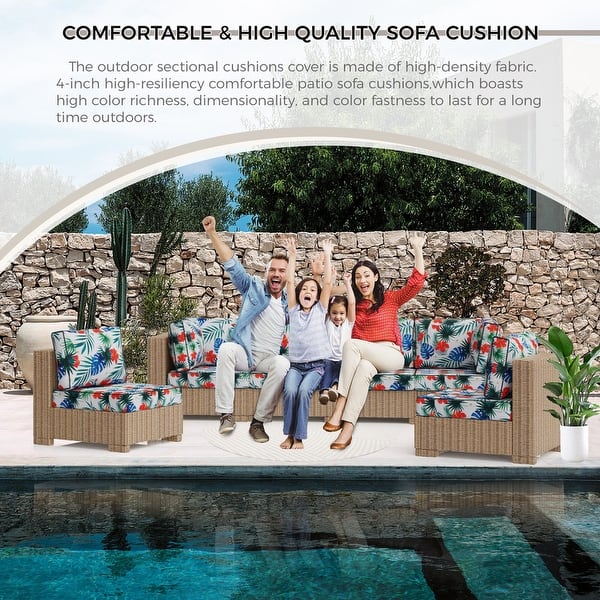 14 Piece Outdoor Furniture Replacement Cushions,Patio Seat Cushions
