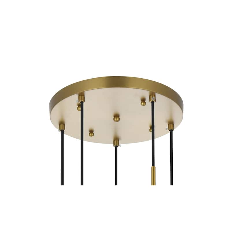 5-Light 18 inch Pendant with Clear Glass