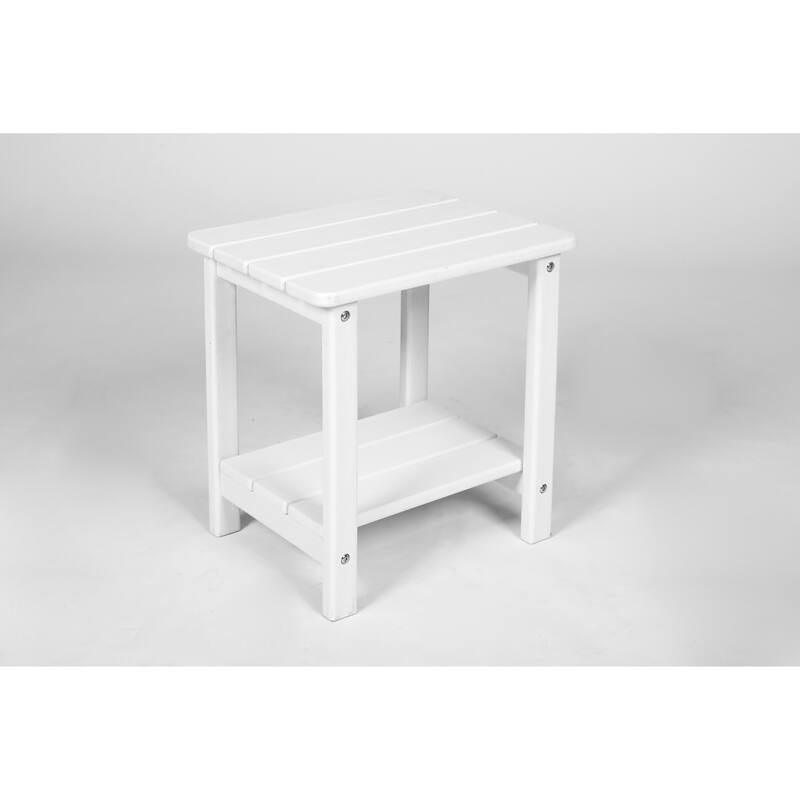 Lounge Chair with Side Table, 3-Piece Oversized Chaise Lounge Chair Setwith Wood Texture,All Weather Patio Lounge Chair