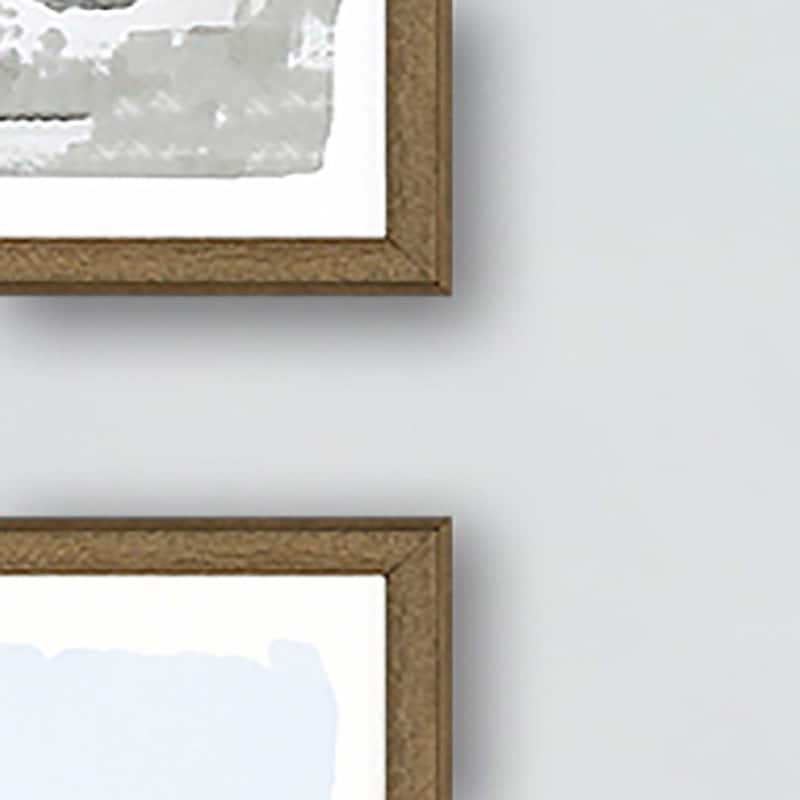 Street Scenes S/4 Framed Art Giclee Under Glass - Multi-Color