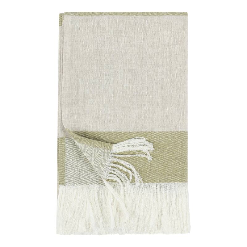 Villa by Classic Home Talara 100% Belgian Linen Throw Blanket