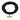 23 Inch Tabletop Decoration, Black Round Circle on Square Wood Base, Black