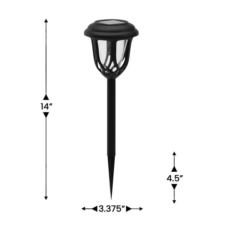 All - Weather Tulip Design Solar Powered LED Garden & Pathway Lights - Set of 8