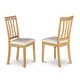 preview thumbnail 10 of 12, East West Furniture 5 Pc Dining Set - Kitchen Table and 4 Chairs - Oak Finish (Seat's Type Options)