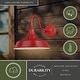 preview thumbnail 4 of 7, VAXCEL Dorado 1-Light Red and White Dusk to Dawn Sensor Farmhouse Outdoor Wall Sconce, Gooseneck Steel Shade, Dark Sky Compliant