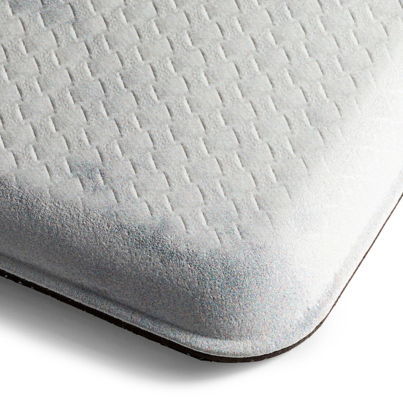 SoHome Cozy Living Grateful Floral Anti-Fatigue Kitchen Mat, Grey/Cream