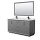 Option Dark Gray, Black Trim, Carrara Marble Top