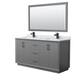 Option Dark Gray, Black Trim, Carrara Marble Top