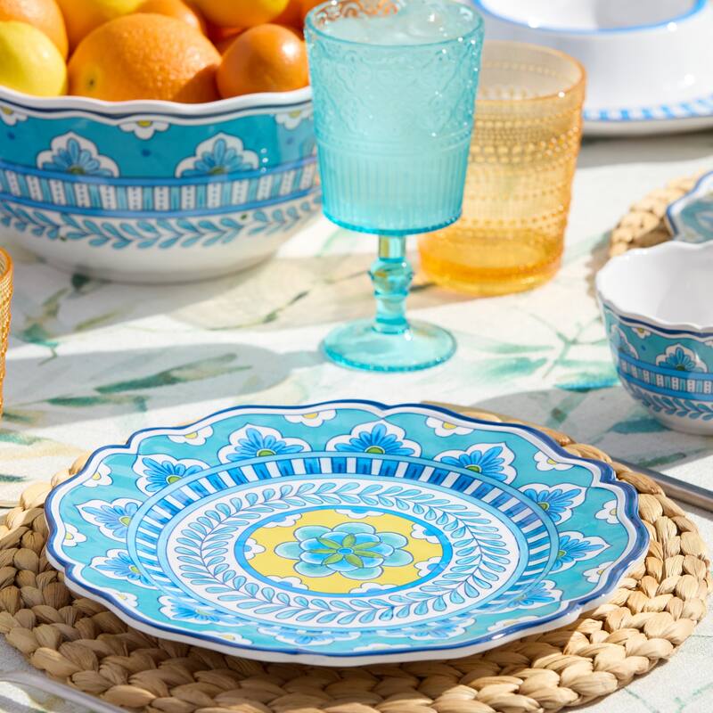 Certified International Porto Melamine 11" Dinner Plates, Set of 4 - 11.00"L x 11.00"W x 0.50"H