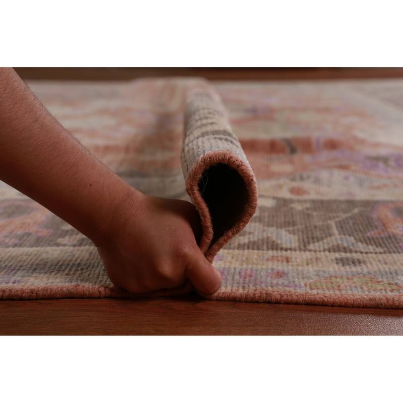 Hand Knotted Oriental 100% Wool Carpet Transitional All-Over Oranges & Rust Oushak Area Rug - 12' 0'' X 8' 11''