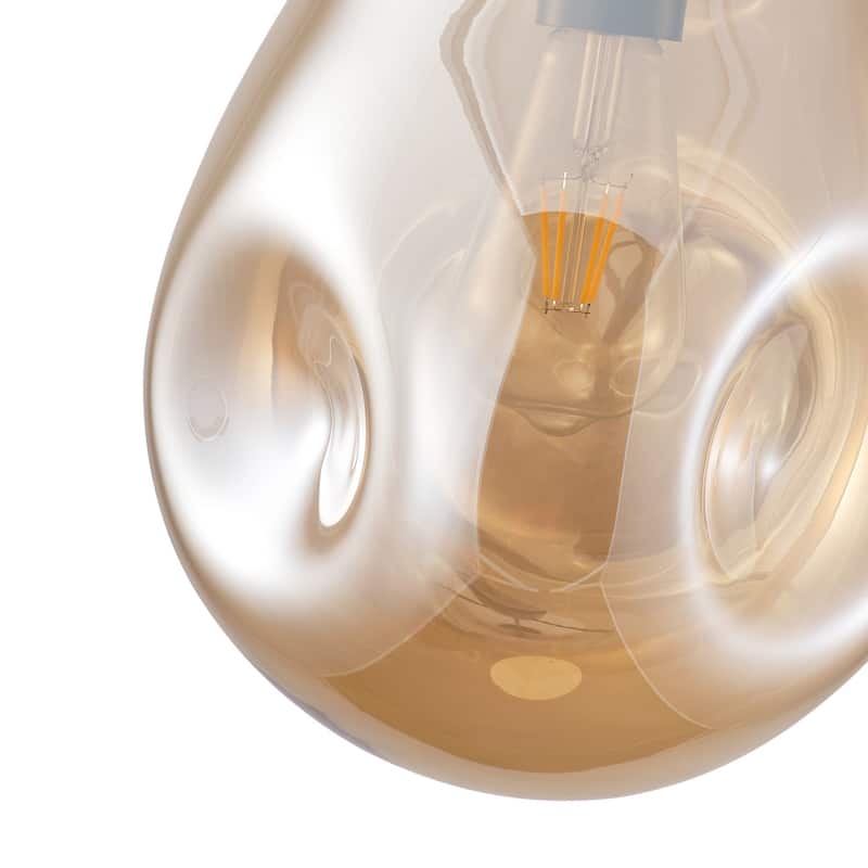 Farmhouse 1-Light Art Glass Kitchen Island Pendant Lighting Fixture