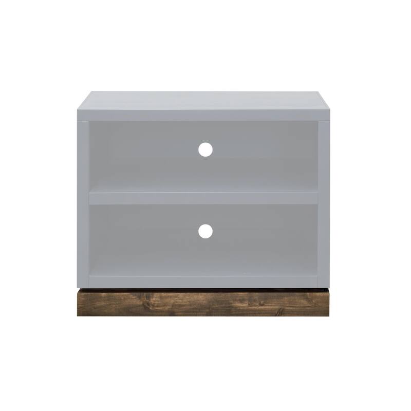 Bridgevine Home Nora Modular Open Shelf Base Platform, No Assembly Required, Two-Tone Finish