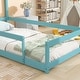 preview thumbnail 18 of 20, Twin Size Wood bed with House-shaped Headboard Floor bed with Fences