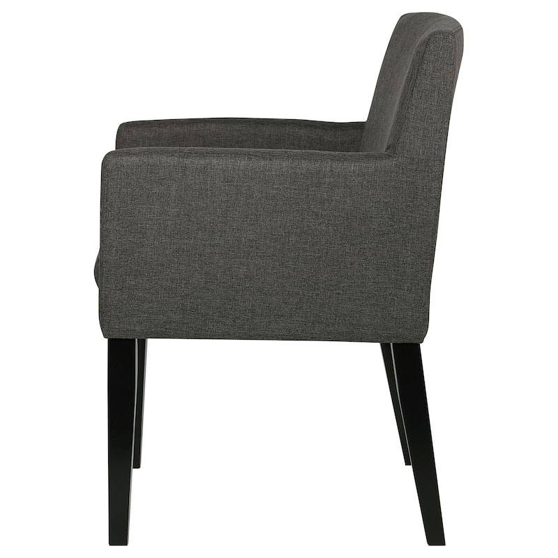 Catherine Grey Upholstered Dining Arm Chair (Set of 2)