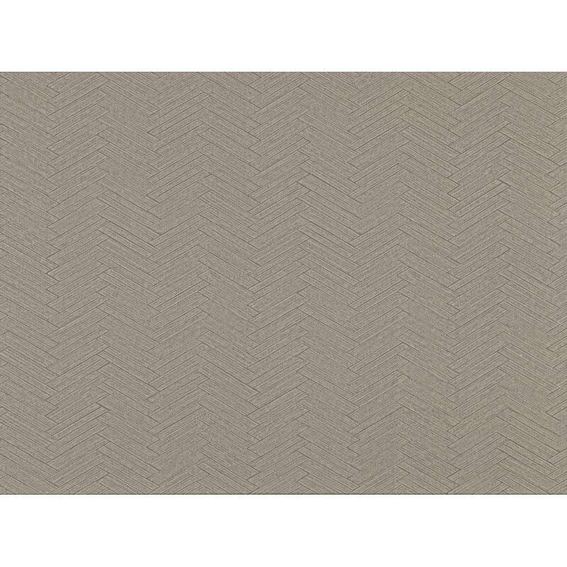 Karma Brown Herringhone Weave Wallpaper