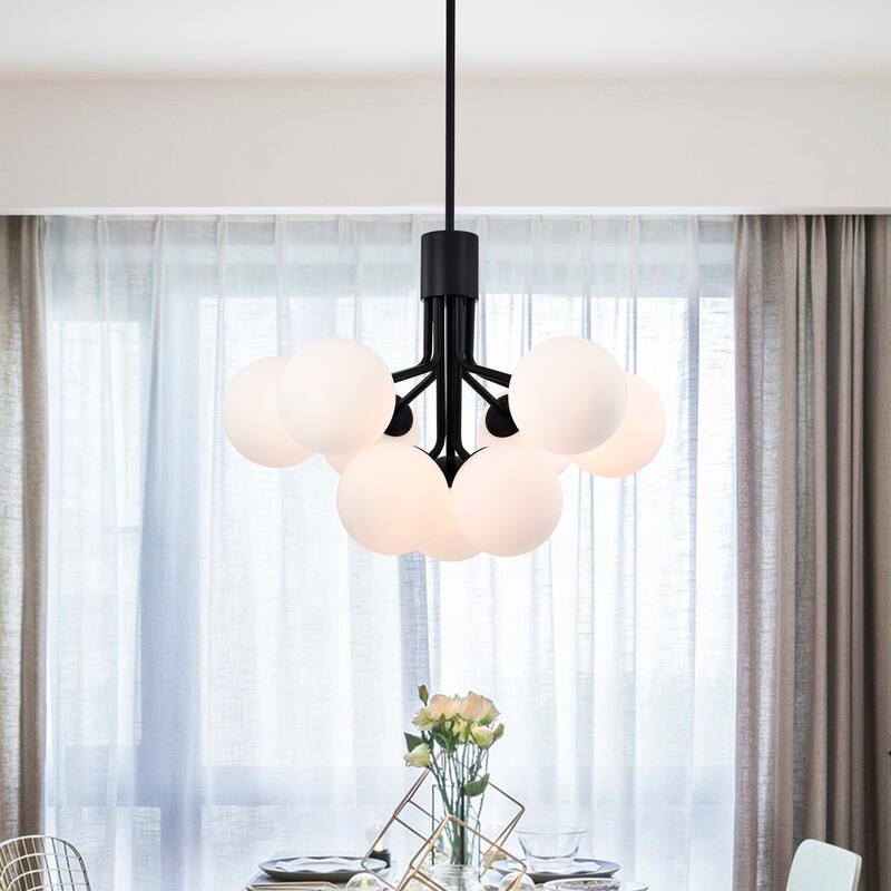 Clarisse 24 Inch Chrome Polished Finish Ceiling Lighted Chandelier Modern-Contemporary Style 9-Light - N/A