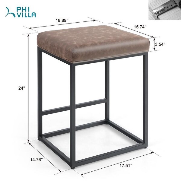 Square leather bar new arrivals stools