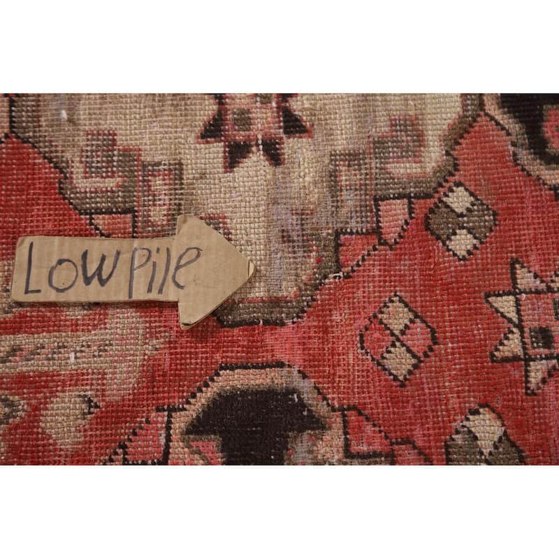 All-Over Geometric Bakhtiari Persian Antique Rug Handmade Wool Carpet - 4'6"x 8'9"